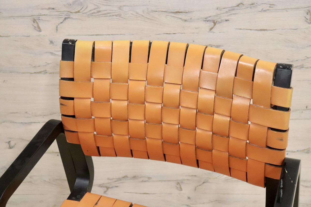 GMGN30B○arflex / アルフレックス NTチェア アームチェア 椅子 革張り 川上元美 イタリア モダン ヴィンテージ 人気モデル 定価約16.3万