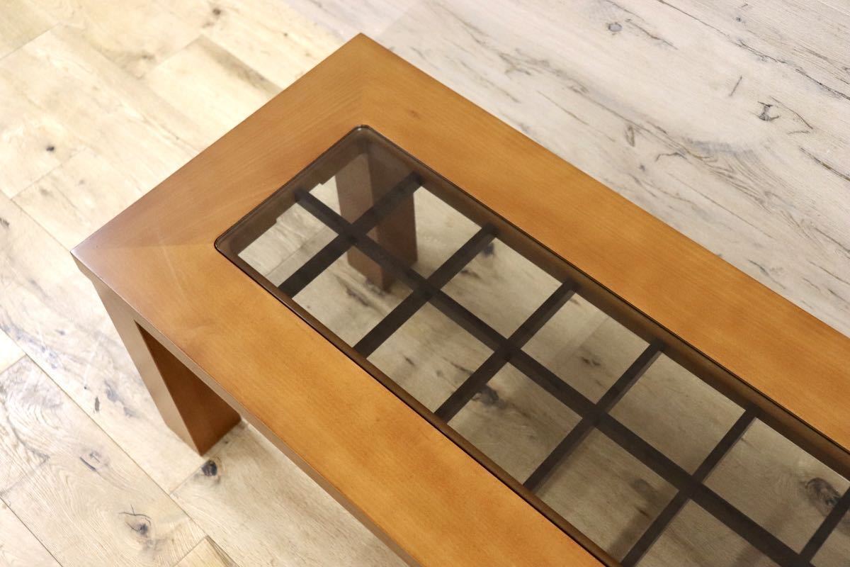 GMFN328○FUJI FURNITURE / 冨士ファニチア センターテーブル リビングテーブル ローテーブル ガラス 応接 モダン 国産家具