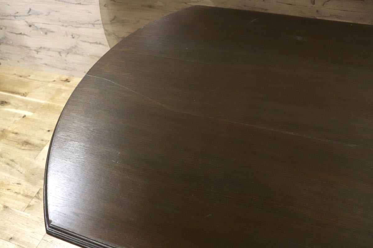 GMFS412○神戸家具 洋家具 ダイニングテーブル 食卓テーブル 楢材 無垢 クラシック ヴィンテージ 作業台 店舗什器