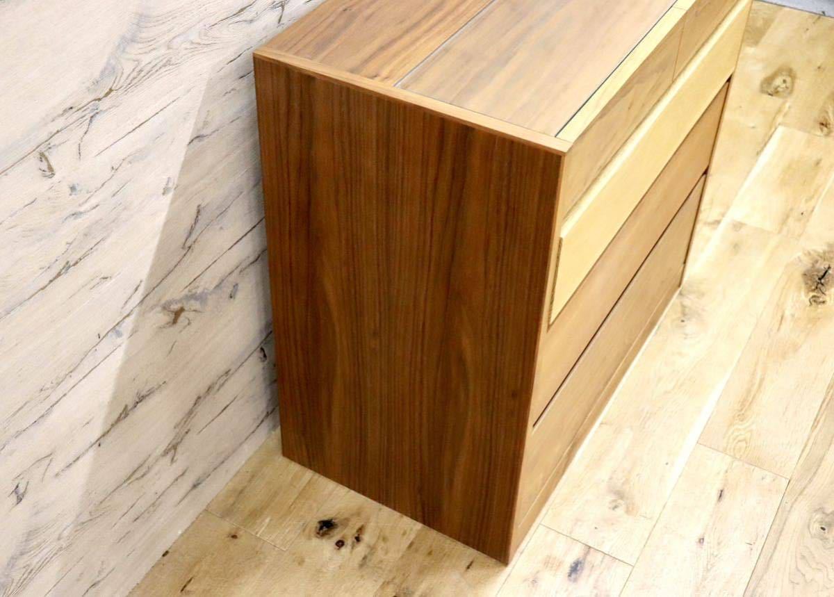GMFS347○杉本家具 / SUGIMOTO Furniture シンシア 4段チェスト チェスト ウォールナット 楢 ブラックチェリー 定価約10.4万