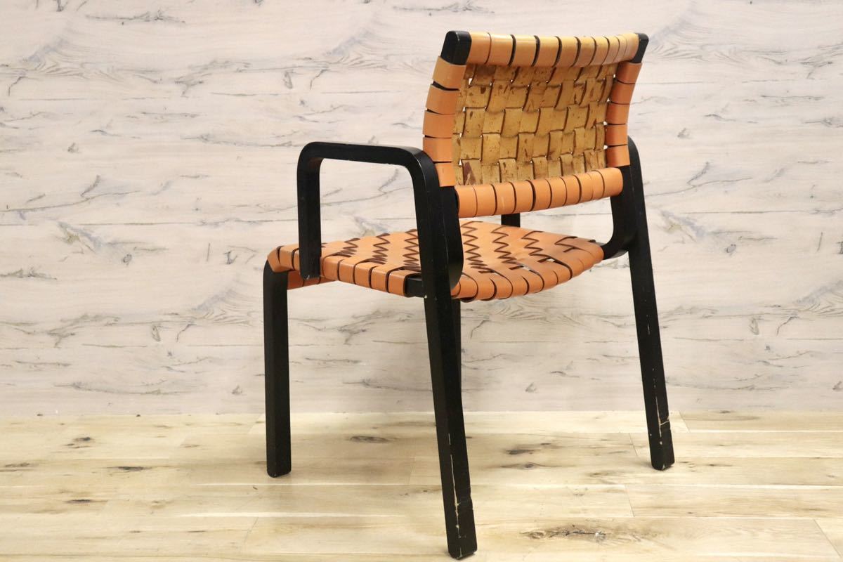 GMGN30B○arflex / アルフレックス NTチェア アームチェア 椅子 革張り 川上元美 イタリア モダン ヴィンテージ 人気モデル 定価約16.3万