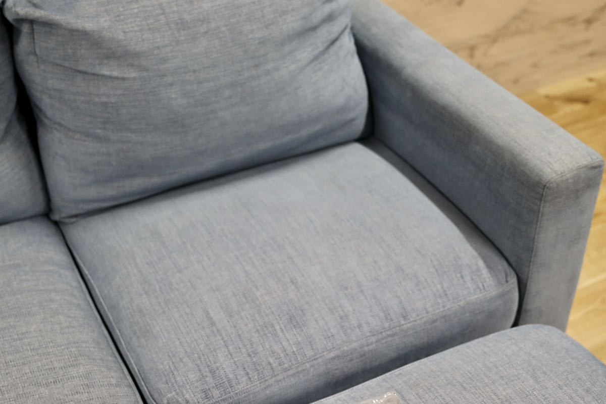 GMFN318○estic / エスティック formax フォルマックス WONDERⅡ 3人掛けソファ トリプルソファ 水色 定価約55万 美品