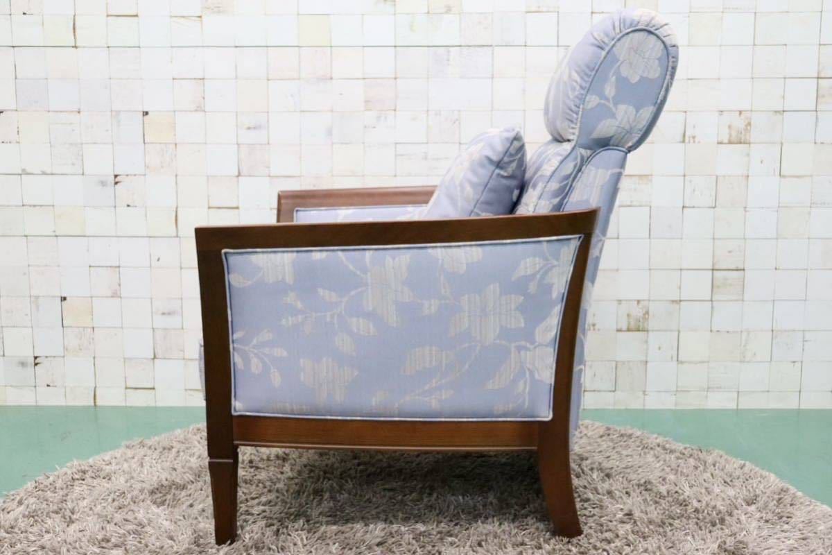 GMGS2○maruni / マルニ 地中海 1人掛けソファ シングルソファ リクライニングチェア 椅子 ファブリック 花柄 エレガント クラシック