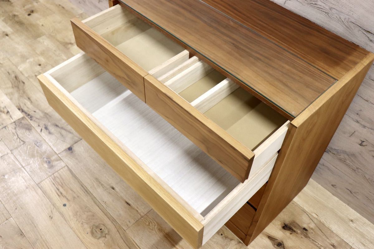 GMFS347○杉本家具 / SUGIMOTO Furniture シンシア 4段チェスト チェスト ウォールナット 楢 ブラックチェリー 定価約10.4万