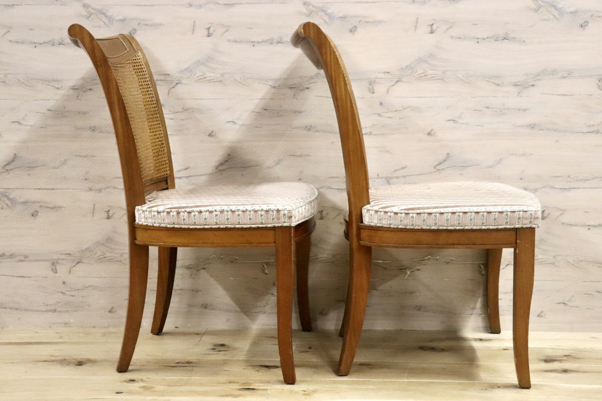 GMFS413B○DREXEL HERITAGE / ドレクセルヘリテイジ FRANCESCA フランチェスカ ダイニングチェア 椅子 2脚セット ラタン 定価約41万