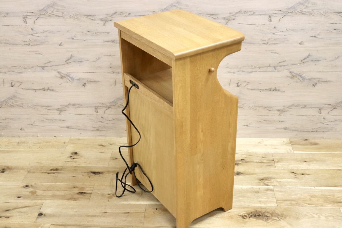 GMGK15○maruni / マルニ 電話台 FAX台 飾り台 オーク材 ナチュラル シンプル 美品