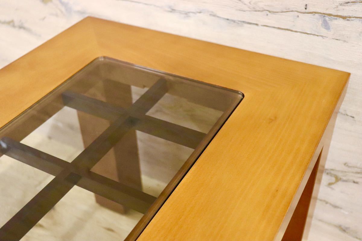 GMFN328○FUJI FURNITURE / 冨士ファニチア センターテーブル リビングテーブル ローテーブル ガラス 応接 モダン 国産家具