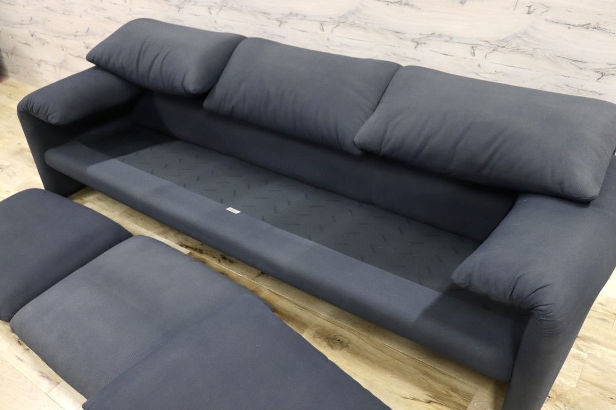 GMFK588B○Cassina / カッシーナ 675 MARALUNGA マラルンガ 3人掛けソファ ファブリック ヴィコ・マジストレッティ 定価約193万 美品