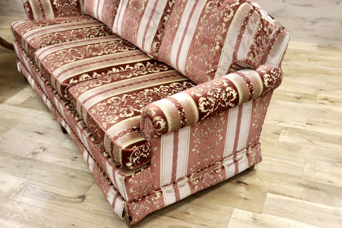 GMFS410○DREXEL HERITAGE / ドレクセルヘリテイジ 3人掛けソファ トリプルソファ USA 最高級 クラシック 定価約130万 美品