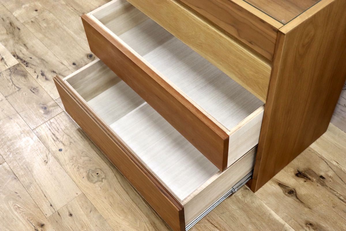 GMFS347○杉本家具 / SUGIMOTO Furniture シンシア 4段チェスト チェスト ウォールナット 楢 ブラックチェリー 定価約10.4万