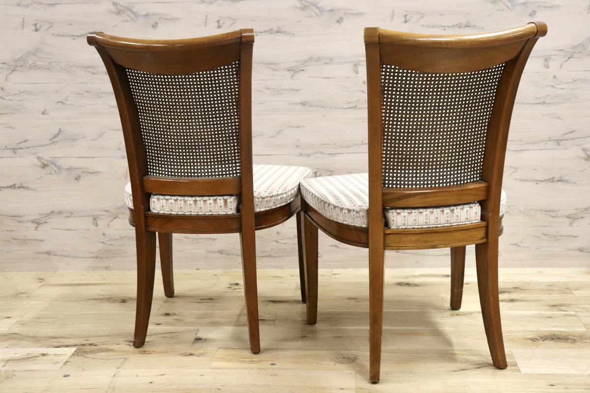 GMFS413A○DREXEL HERITAGE / ドレクセルヘリテイジ FRANCESCA フランチェスカ ダイニングチェア 椅子 2脚セット ラタン 定価約41万