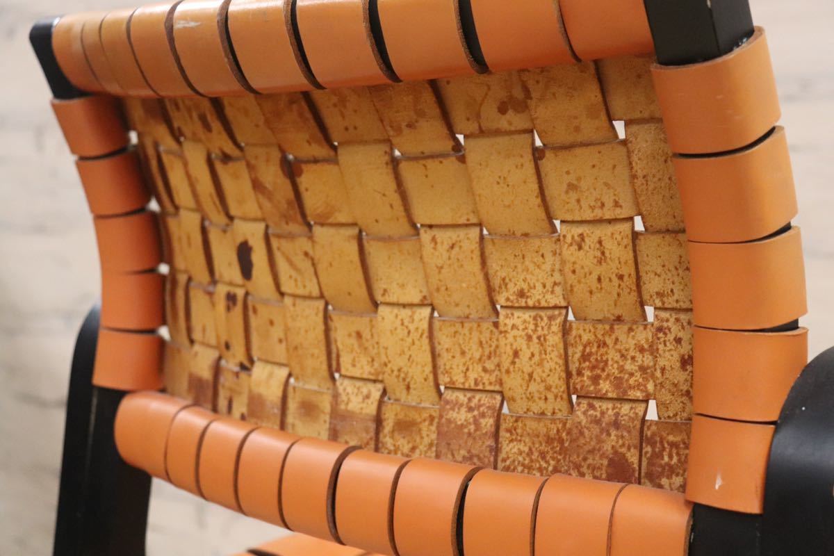 GMGN30A○arflex / アルフレックス NTチェア アームチェア 椅子 革張り 川上元美 イタリア モダン ヴィンテージ 人気モデル 定価約16.3万