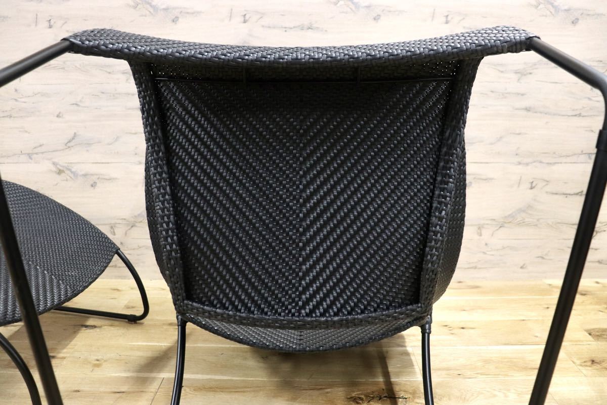 GMGK12○かねみつ漆器店 TRICERA ラウンジャー オットマン セット ガーデンチェア ラウンジチェア PE 定価23.6万 美品