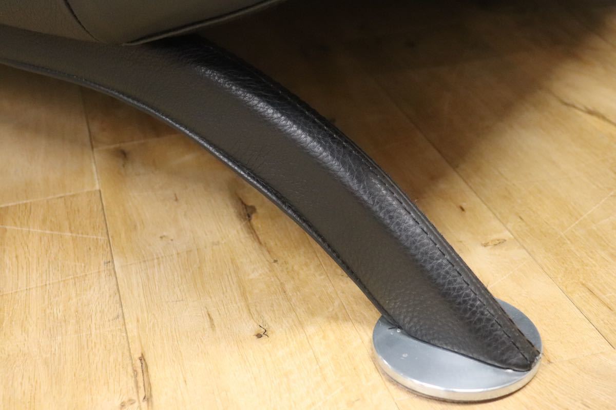 GMGN17○NICOLETTI / ニコレッティ Dream 2.5人掛けソファ ラブソファ 黒 本革 イタリア モダン 高級家具 定価約63万 美品