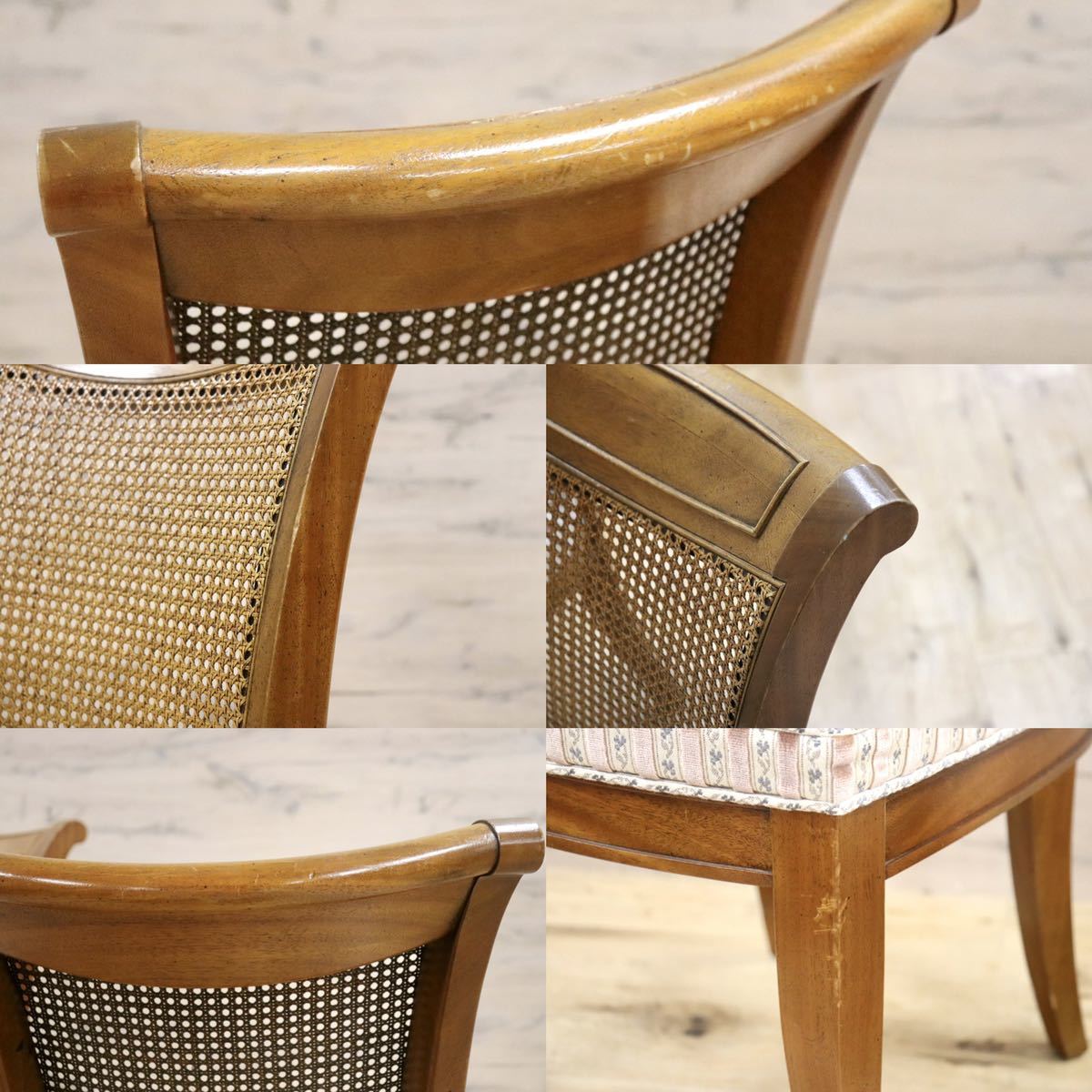 GMFS413B○DREXEL HERITAGE / ドレクセルヘリテイジ FRANCESCA フランチェスカ ダイニングチェア 椅子 2脚セット ラタン 定価約41万