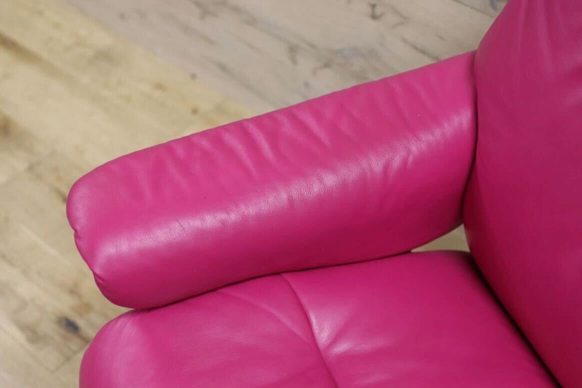 GMFN341○EKORNES / エコーネス サンライズ リクライニングチェア オットマン M ピンク 北欧 ノルウェー 定価約30万