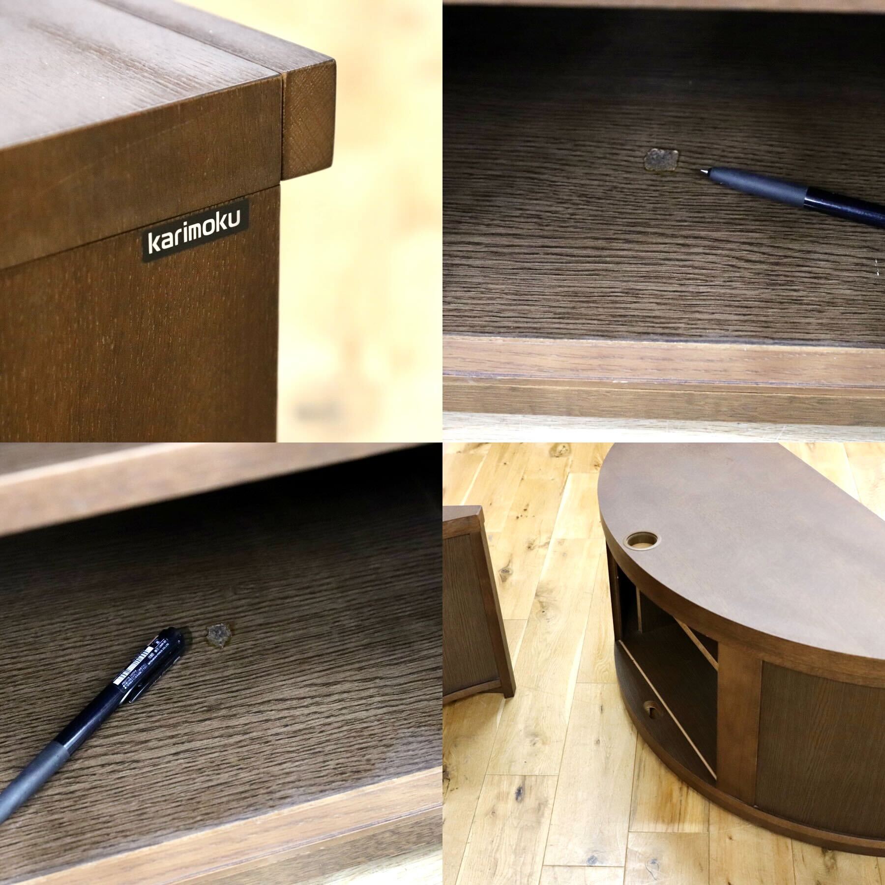 GMGN34○karimoku / カリモク テレビボード TVボード AVボード リビング収納 オーク材 モカブラウン QU4015