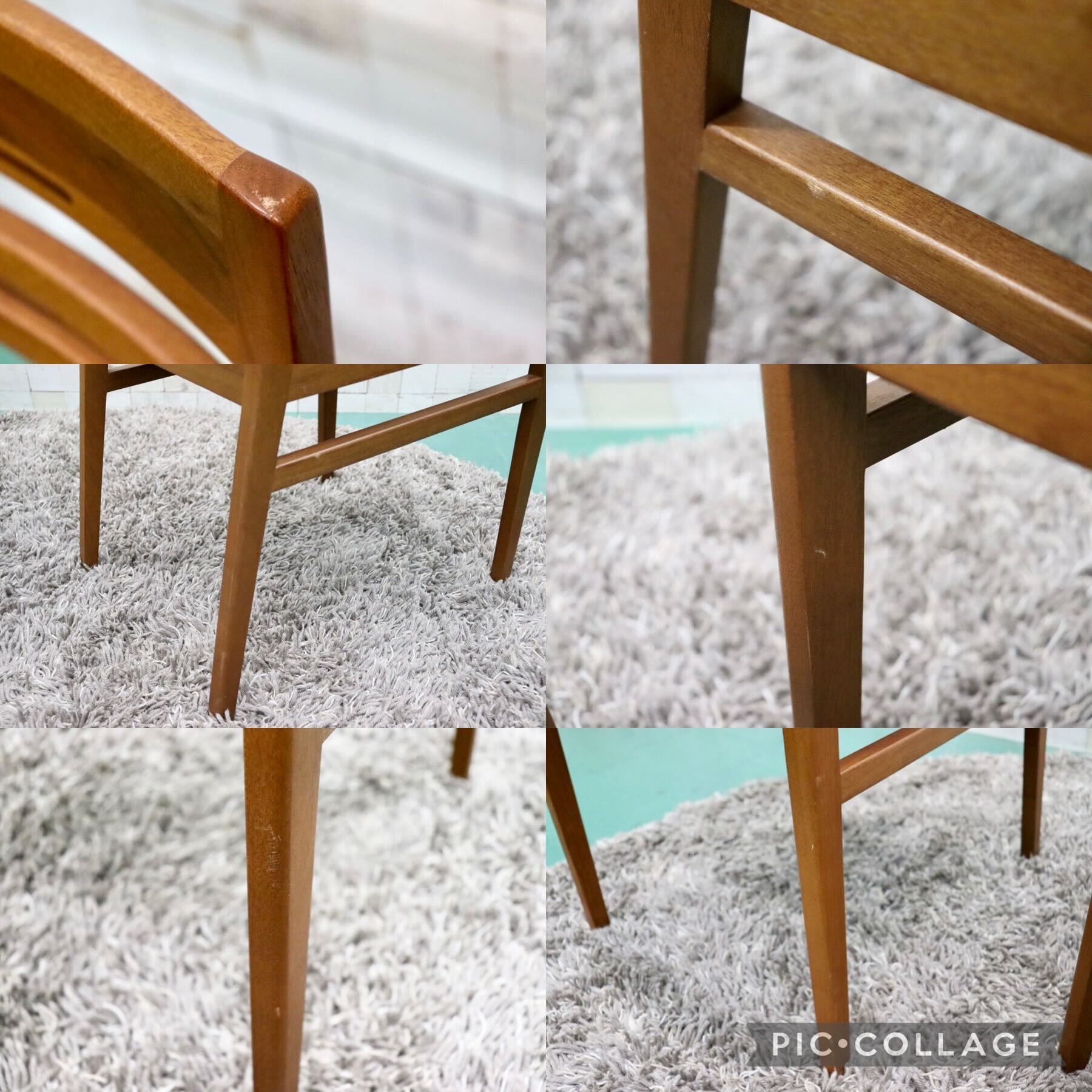 GMFF98A○朝日木材加工 BOSCO ボスコ ダイニングチェア アームレスチェア 椅子 2脚セット ニヤトー材 合皮 ベージュ ACTUS 北欧スタイル