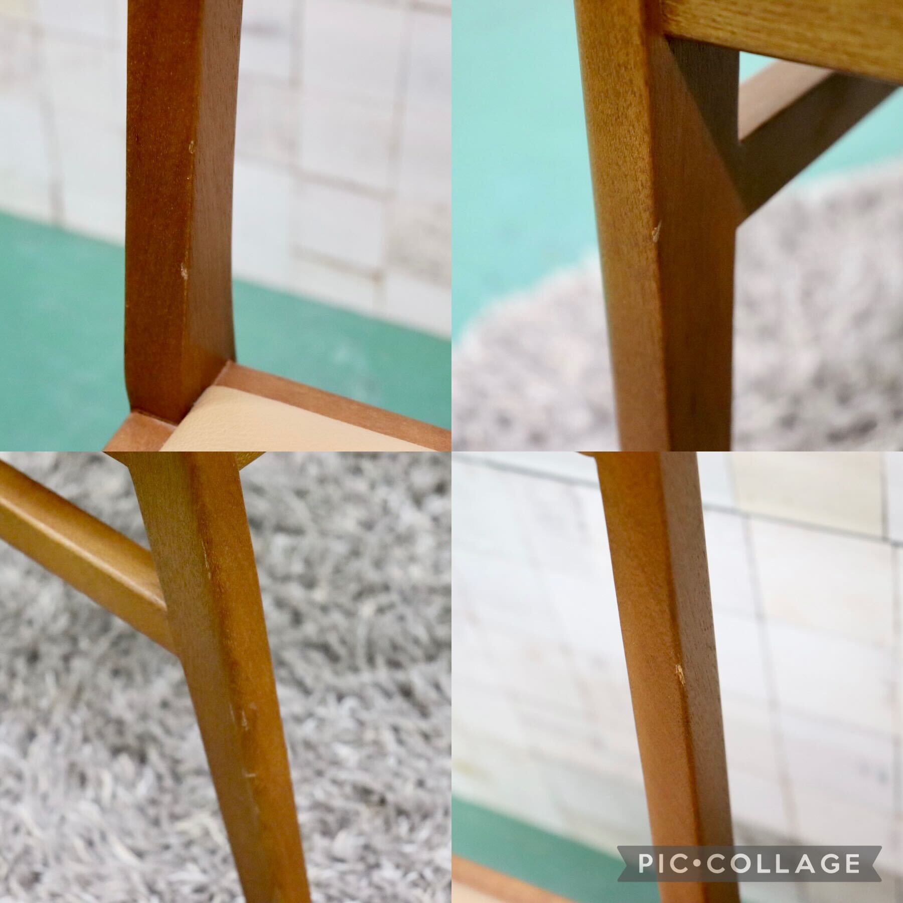 GMFF98B○朝日木材加工 BOSCO ボスコ ダイニングチェア アームレスチェア 椅子 2脚セット ニヤトー材 合皮 ベージュ ACTUS 北欧スタイル