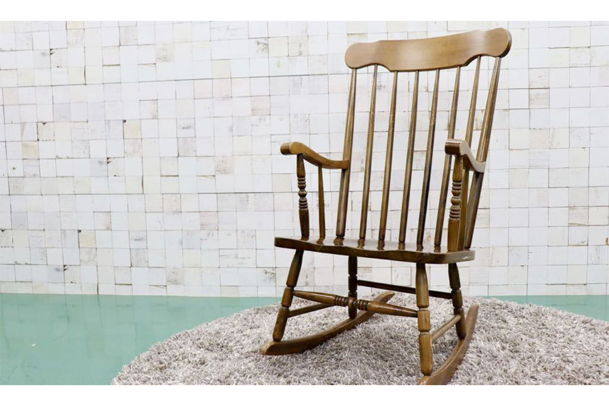GMFN56○ヒダダイネット ロッキングチェア 揺り椅子 アンティーク チェア 椅子 木製 カントリー 古民家 飛騨家具