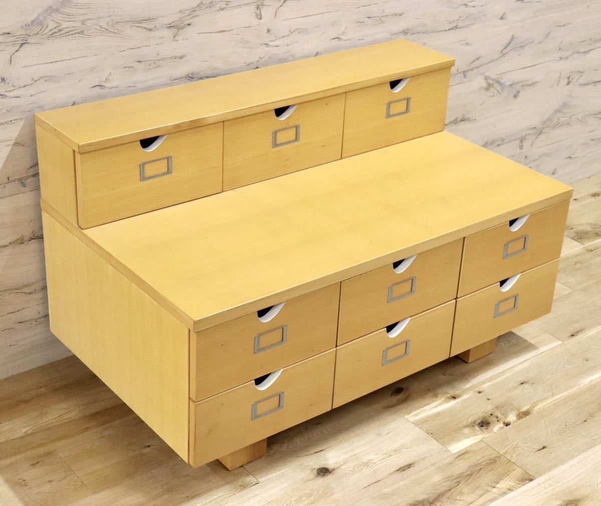 GMFS181○ACTUS / アクタス KIDS MUSEUM キッズミュージアム コレクションボックス 収納ボックス 収納棚 ナチュラル 美品