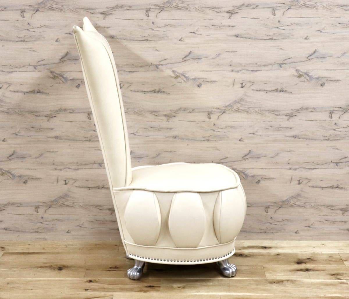 GMFH306A○Bretz / ブレッツ イージーチェア ラッキー ダイニングチェア ユーロカーサ取扱い ハイバック 総革 アイボリー ドイツ 希少