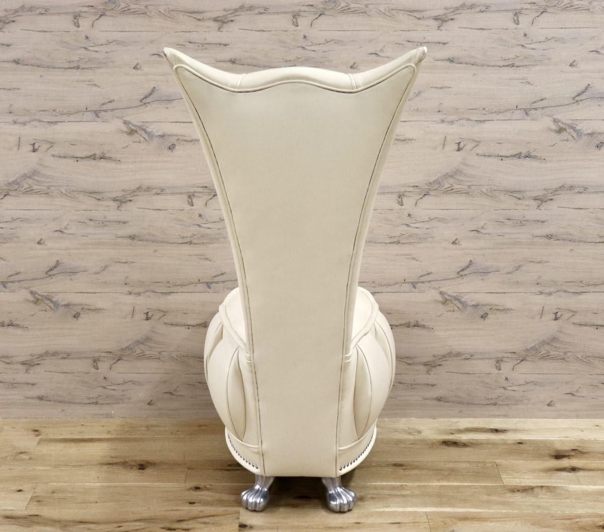 GMFH306A○Bretz / ブレッツ イージーチェア ラッキー ダイニングチェア ユーロカーサ取扱い ハイバック 総革 アイボリー ドイツ 希少