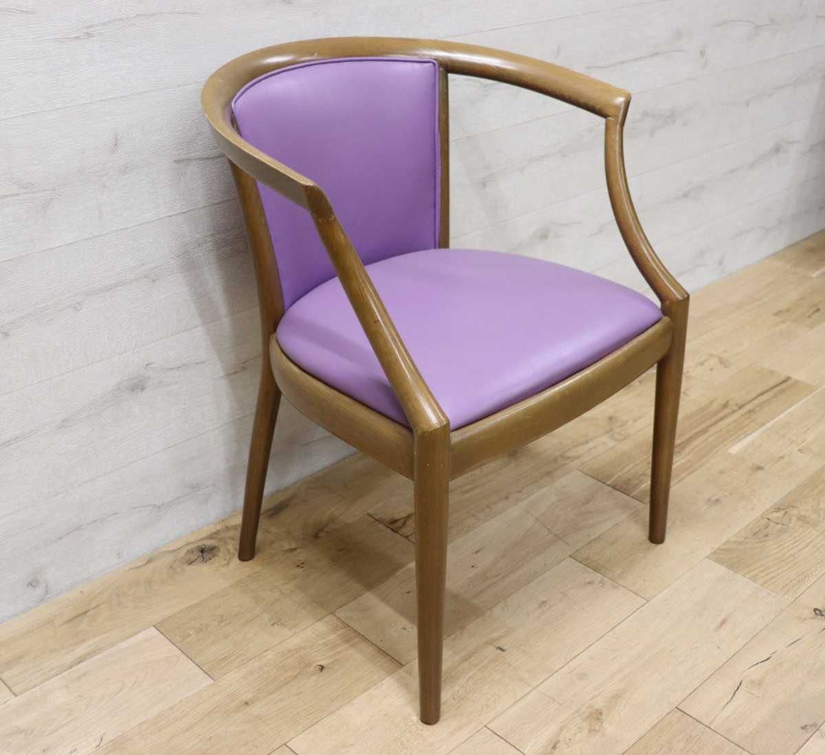 GMEN158E○nissin / 日進木工 DOMOCOSシリーズ 廃番 アームチェア 椅子 ダイニングチェア 飛騨の家具 レトロ ノスタルジック カフェ