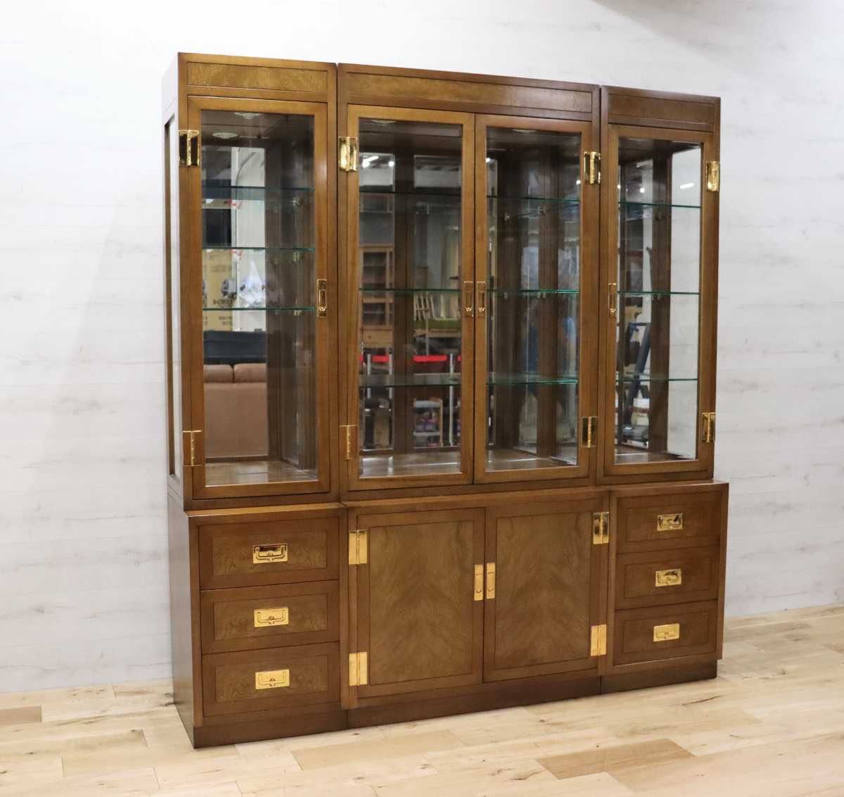 GMFO1○domani / ドマーニ Morganton モーガントン キャビネット 3点セット ライトコニャック カリモク最高峰 約110万 美品