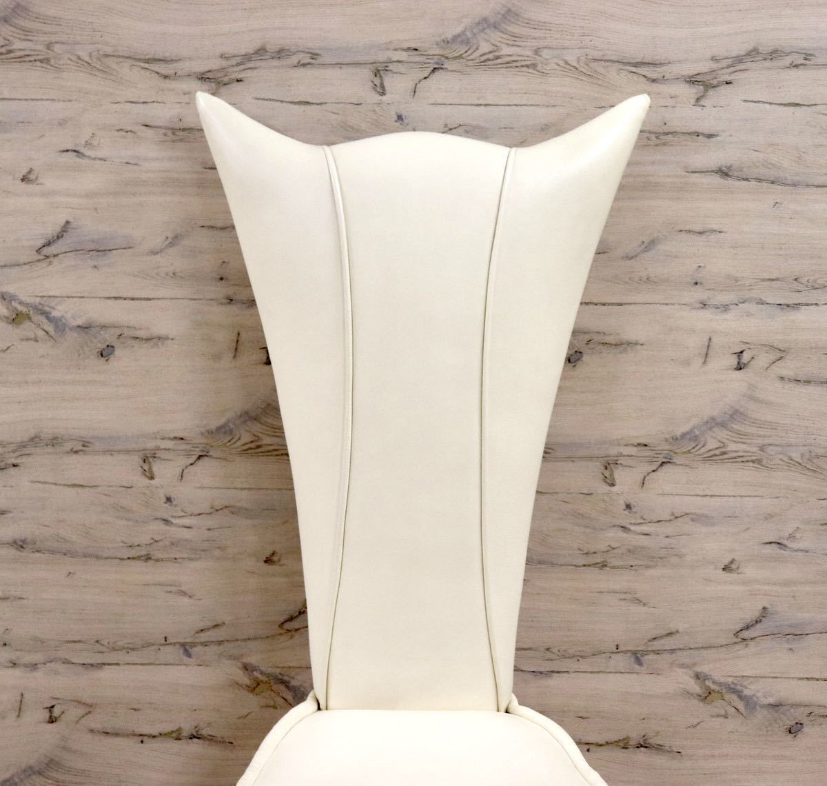 GMFH306A○Bretz / ブレッツ イージーチェア ラッキー ダイニングチェア ユーロカーサ取扱い ハイバック 総革 アイボリー ドイツ 希少