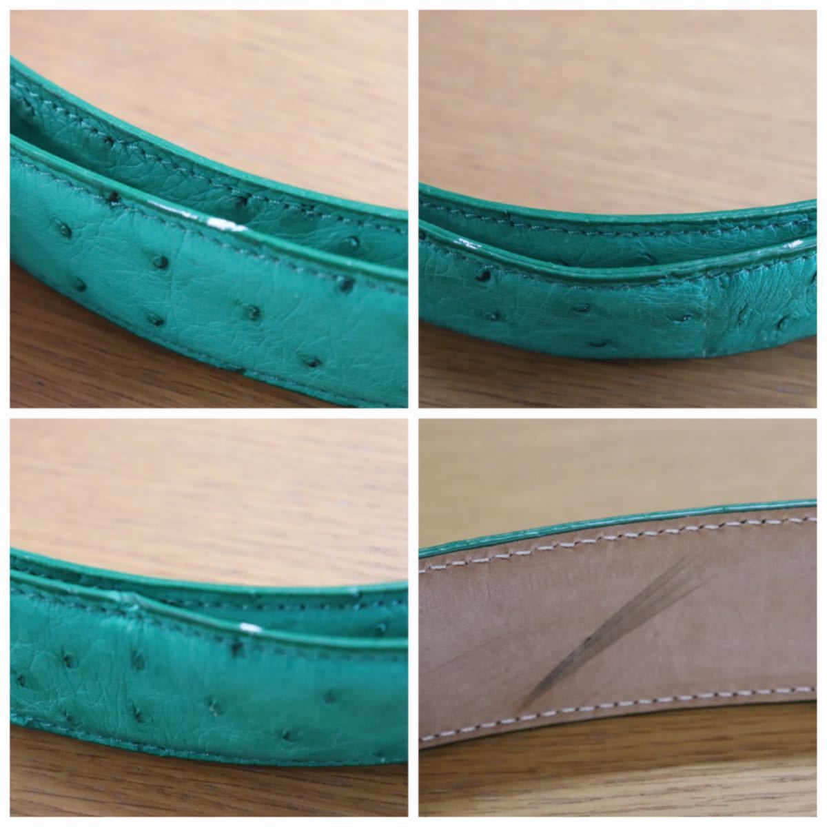 GMAHM01H ○ ALOST ベルト made in italy イタリア製 グリーン 定価約5万 未使用 在庫品