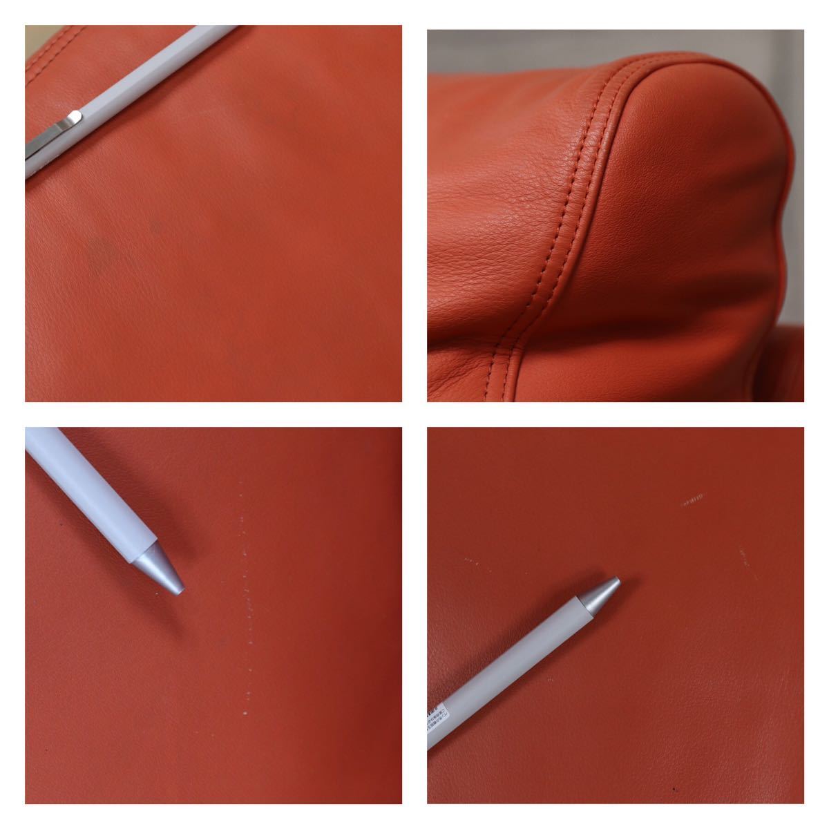 GMEK283○希少 Poltrona Frau / ポルトローナフラウ Tito Agnoli ティト アニョーリ 2人掛けソファ ラブソファ 2シーター 総革 イタリア製