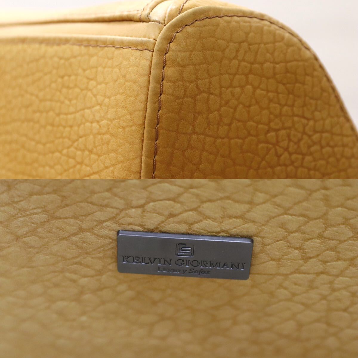 GMEN95○KELVIN GIORMANI / ケルビンジョルマーニ 総本革 最高級 カウチソファ 定価約60万