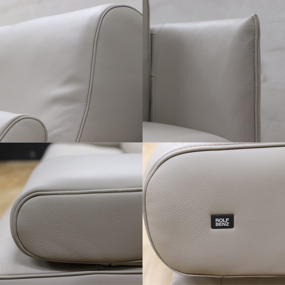 GMEH210○ROLF BENZ(ロルフベンツ)ラブソファ革 IDC大塚家具 Mathias Hoffmann 定価約140万 展示未使用品