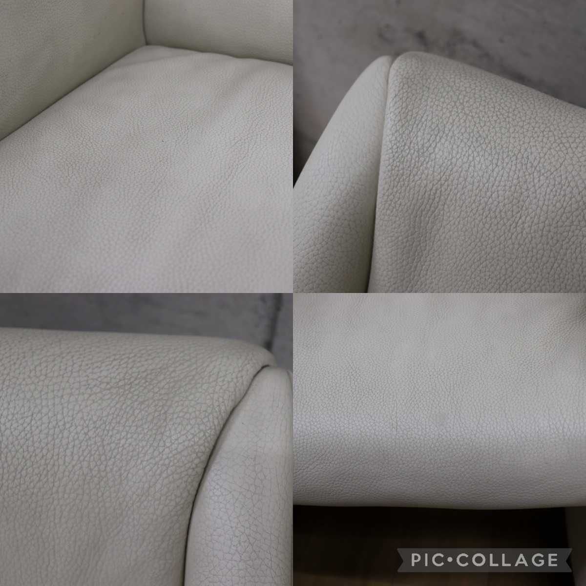 GMEK732D○matteograssi / マテオグラッシ 1人掛けソファ シングルソファ ラウンジチェア 総本革 定価約50〜60万 ホワイト イタリア モダン