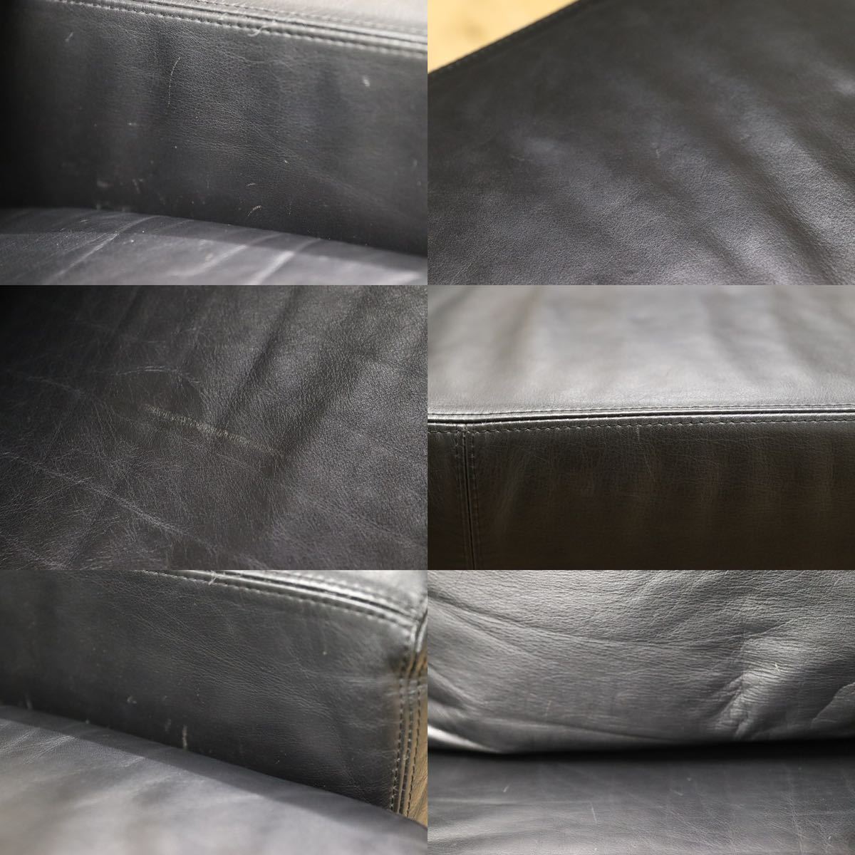 GMFN23○HUKLA / フクラ FINO フィーノ 3人掛けソファ 黒本革 参考定価92万 IDC大塚家具 長椅子 高級モダン 家具