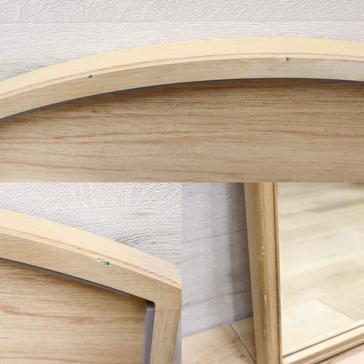 GMET380F○壁掛けミラー ウォールミラー 鏡 姿見 シンプルモダン 木製フレーム 大型ミラー オーク材 US クラシック 検)ドレクセル DREXEL