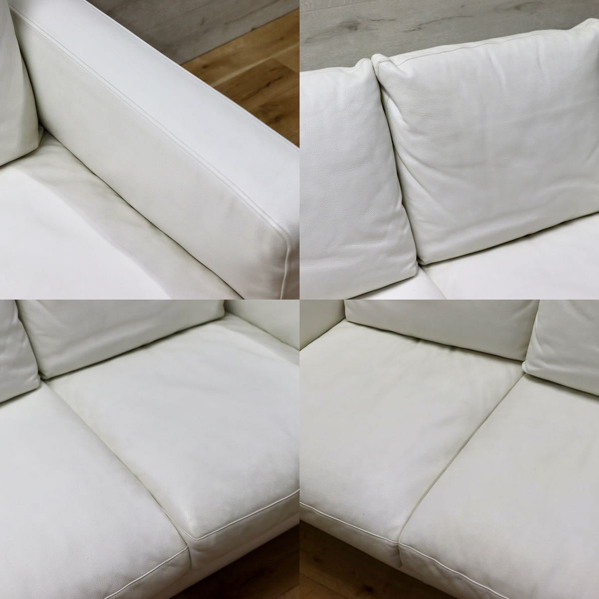 GMFO2○B&B ITALIA HARRY ハリー 3人掛けソファ トリプルソファ 白総革 定価187〜234万 Antonio Citterio アントニオ・チッテリオ