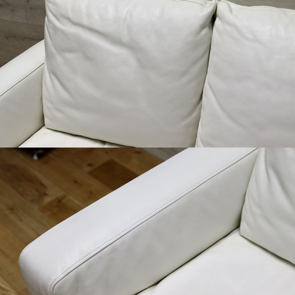 GMFO2○B&B ITALIA HARRY ハリー 3人掛けソファ トリプルソファ 白総革 定価187〜234万 Antonio Citterio アントニオ・チッテリオ