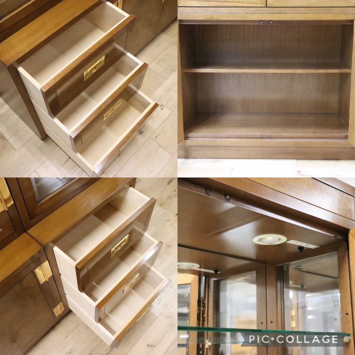 GMFO1○domani / ドマーニ Morganton モーガントン キャビネット 3点セット ライトコニャック カリモク最高峰 約110万 美品