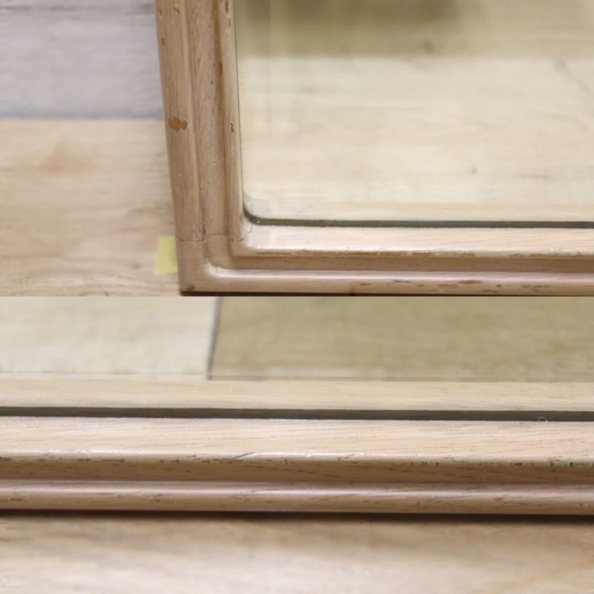 GMET380M○壁掛けミラー ウォールミラー 鏡 姿見 シンプルモダン 木製フレーム 大型ミラー オーク材 US クラシック 検)ドレクセル DREXEL