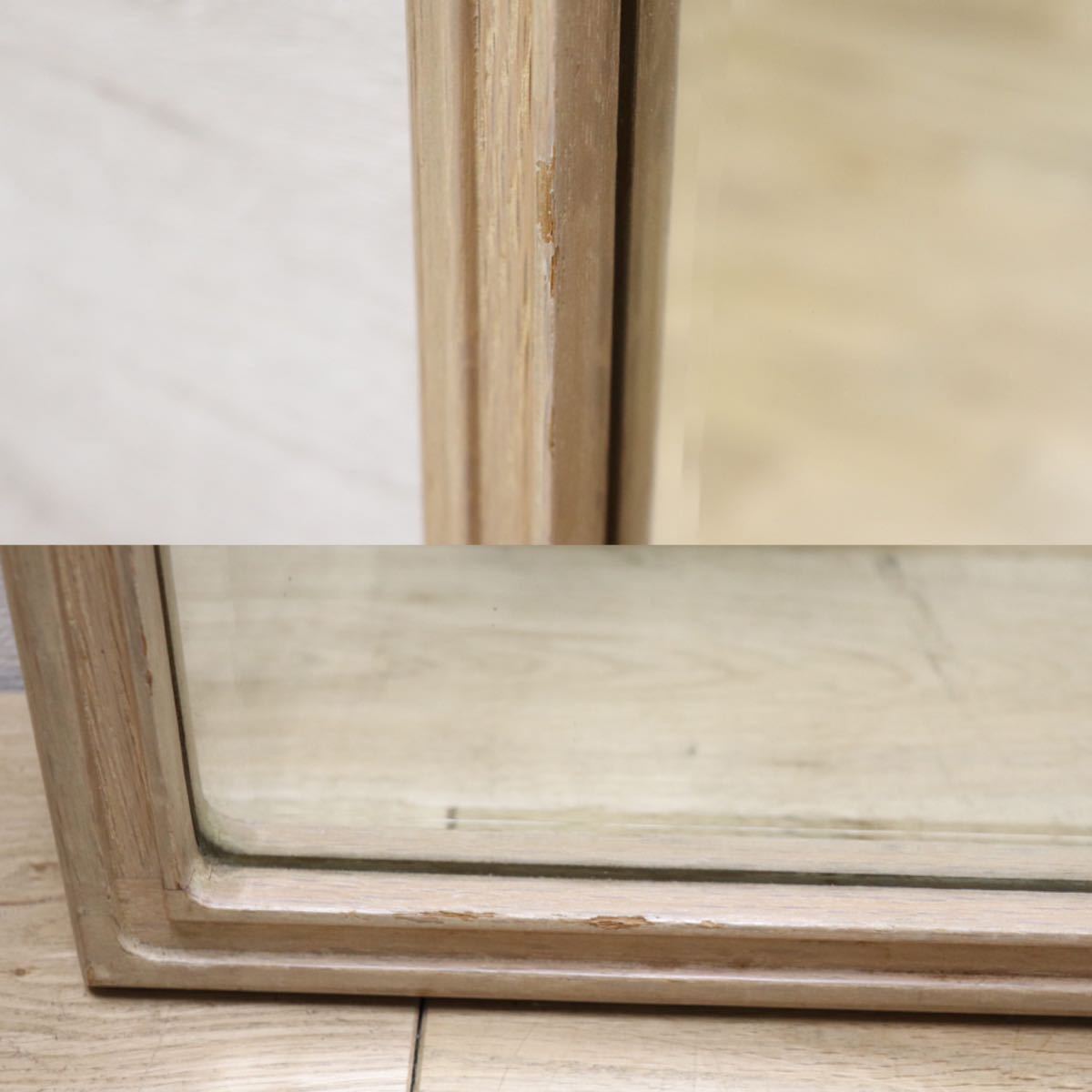 GMET380O○壁掛けミラー ウォールミラー 鏡 姿見 シンプルモダン 木製フレーム 大型ミラー オーク材 US クラシック 検)ドレクセル DREXEL