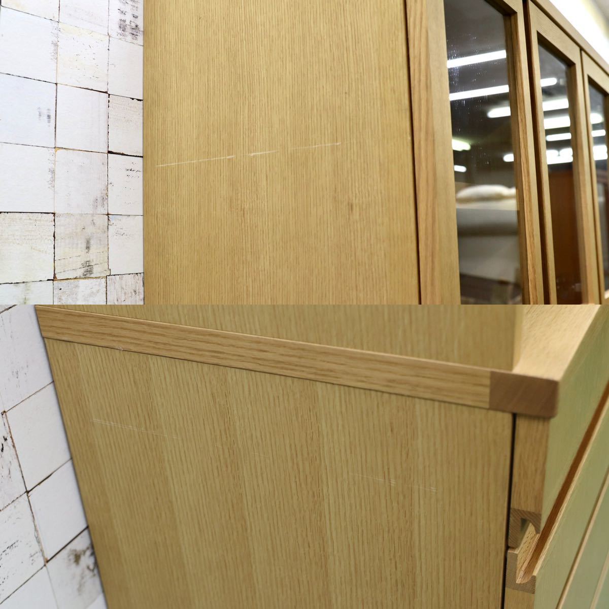 GMFS11○シラカワ / shirakawa 食器棚 水屋棚 キャビネット ダイニングボード オーク材 北欧スタイル ナチュラル モダン 飛騨家具 美品