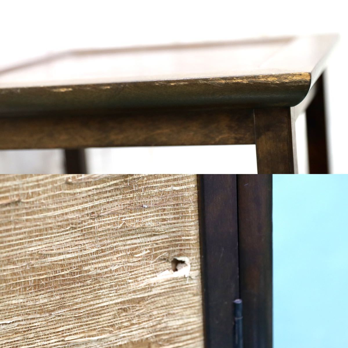 GMFN62○松本民芸家具 A型電話台 ミズメザクラ 民芸家具 飾り台 花台 クズ布 アンティーク レトロ 和室 座敷 和家具 和モダン