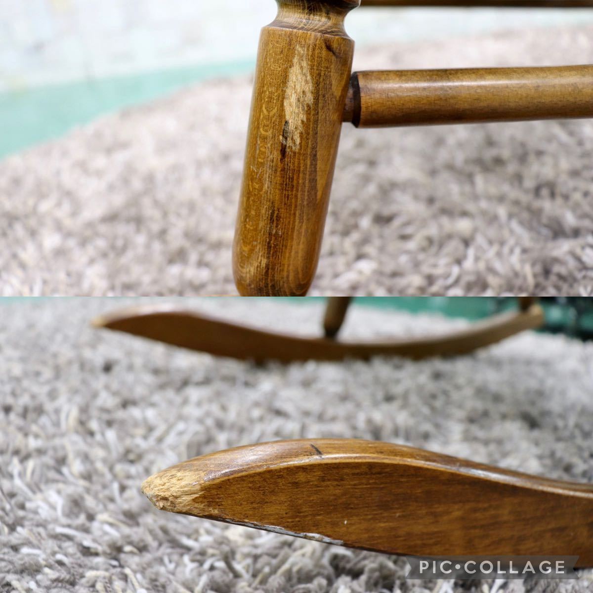 GMFN56○ヒダダイネット ロッキングチェア 揺り椅子 アンティーク チェア 椅子 木製 カントリー 古民家 飛騨家具