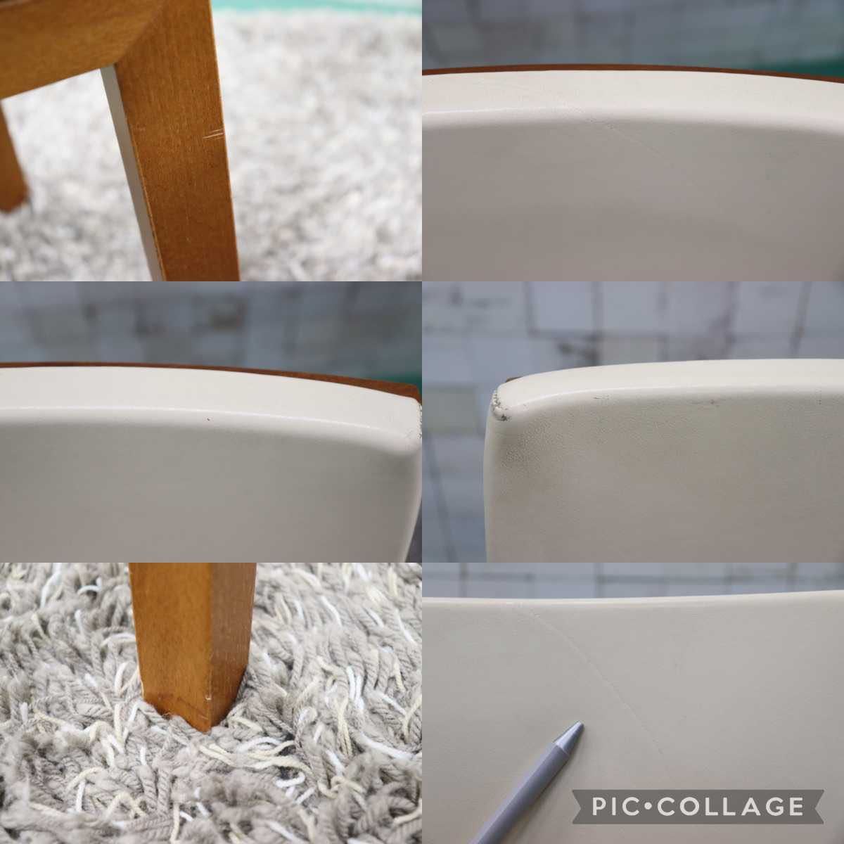 GMFK158B○Skovby / スコービー SM51K ダイニングチェア チェア 椅子 北欧家具 希少 デンマーク レザー クリーム 2脚セット ACTUS