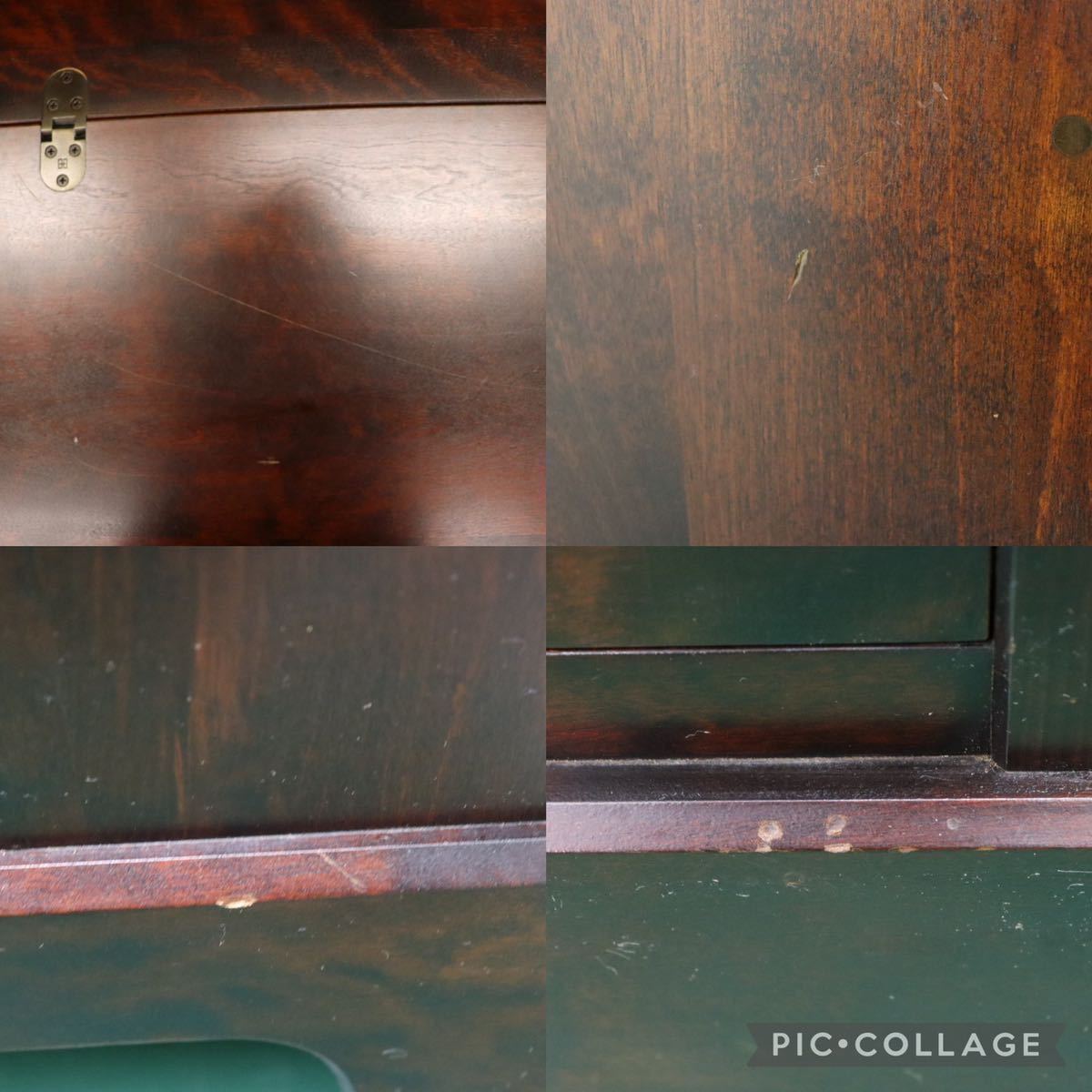 GMFK175○北海道民芸家具 ライティングビューロー デスク 学習机 書斎机 作業台 アンティーク 無垢 和モダン 定価約32万