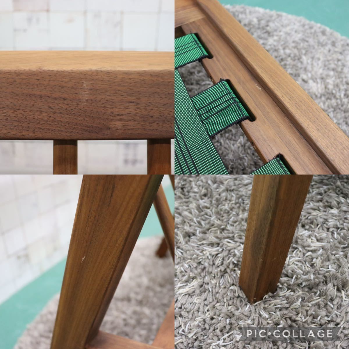 GMFT145○野田産業 NDstyle 1人掛けソファ ラウンジチェア アームチェア ファブリック 無垢 ウォールナット 定価約12万 展示品