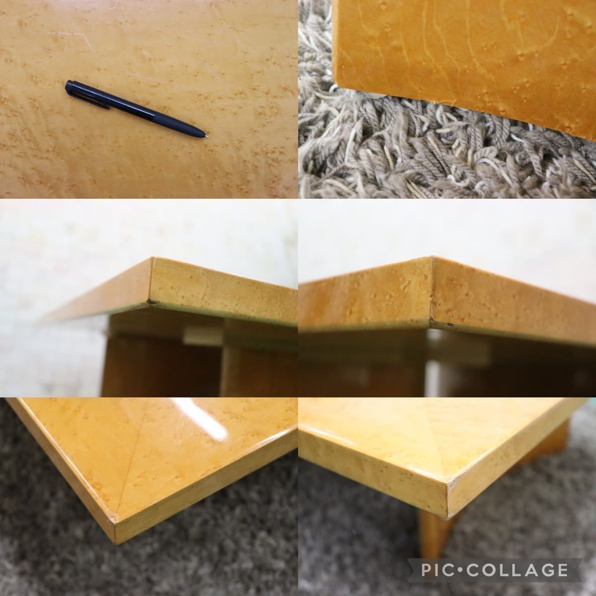 GMFF17○藤川家具 SPLENDOR スプレンダー バーズアイメープル IDC大塚家具 センターテーブル リビングテーブル 約33万 美品