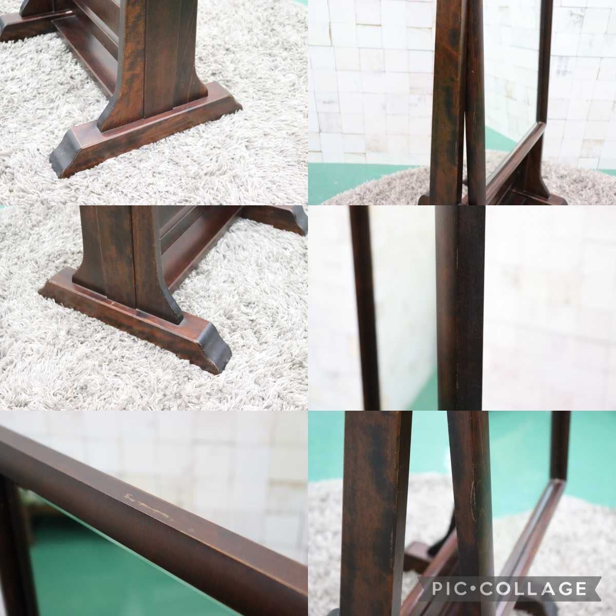 GMFN122○北海道民芸家具 ミラー 鏡 姿見 全身鏡 樺材 無垢材 和家具 民芸家具 伝統工芸 和モダン 美品